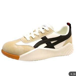 Fashion Shoes Women's Black & Tan Platform Sneakers Sz 37 EU NEW!